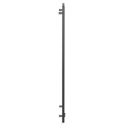 Pizarro Colore Gunmetal Grey 1600mm x 400mm Straight Digital Thermostatic Electric Heated Towel Rail Side View