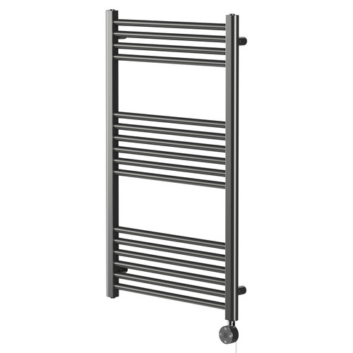 Pizarro Colore Gunmetal Grey 1000mm x 600mm Straight Digital Thermostatic Electric Heated Towel Rail Right Hand View