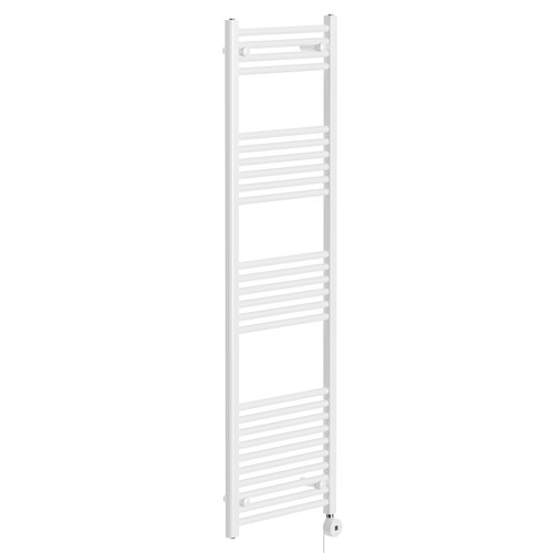 Pizarro White 1600mm x 500mm Straight Digital Thermostatic Electric Heated Towel Rail Left Hand View Pizarro White 1600mm x 500mm Straight Digital Thermostatic Electric Heated Towel Rail Left Hand View