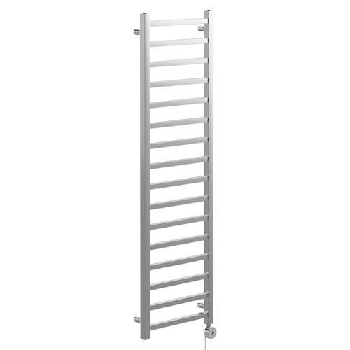 Blaine Chrome 1600mm x 500mm Straight Digital Thermostatic Electric Heated Towel Rail Left Hand View