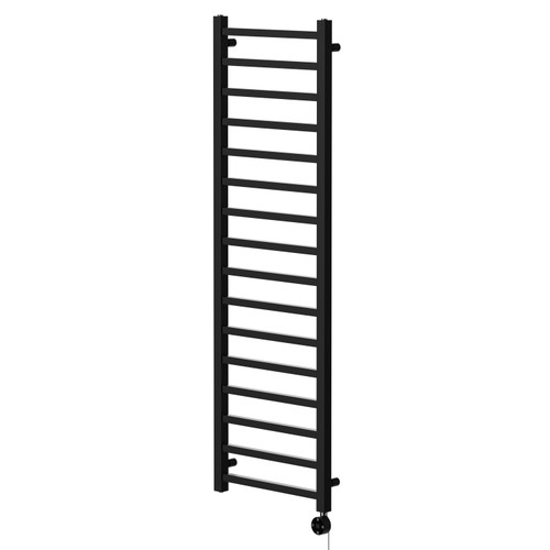 Blaine Colore Matt Black 1600mm x 500mm Straight Digital Thermostatic Electric Heated Towel Rail Right Hand View