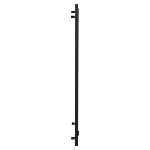 Blaine Colore Matt Black 1600mm x 500mm Straight Digital Thermostatic Electric Heated Towel Rail Side View