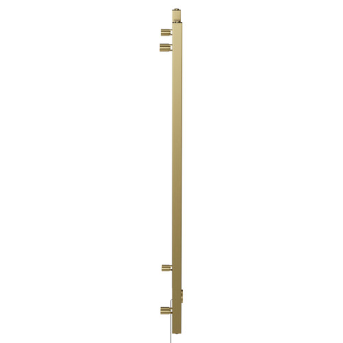Blaine Colore Brushed Brass 1200mm x 500mm Straight Digital Thermostatic Electric Heated Towel Rail Side View