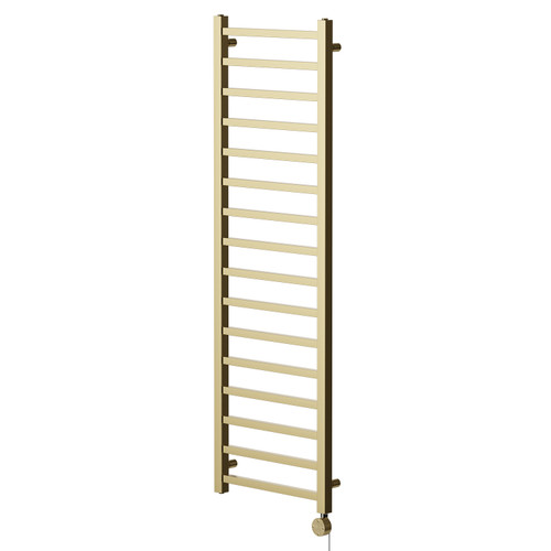 Blaine Colore Brushed Brass 1600mm x 500mm Straight Digital Thermostatic Electric Heated Towel Rail Right Hand View