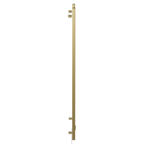 Blaine Colore Brushed Brass 1600mm x 500mm Straight Digital Thermostatic Electric Heated Towel Rail Side View
