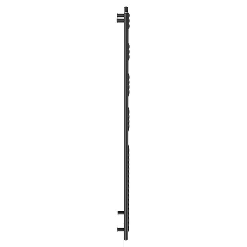 Marco Colore Matt Black 1800mm x 500mm Curved Digital Thermostatic Electric Heated Towel Rail Side View