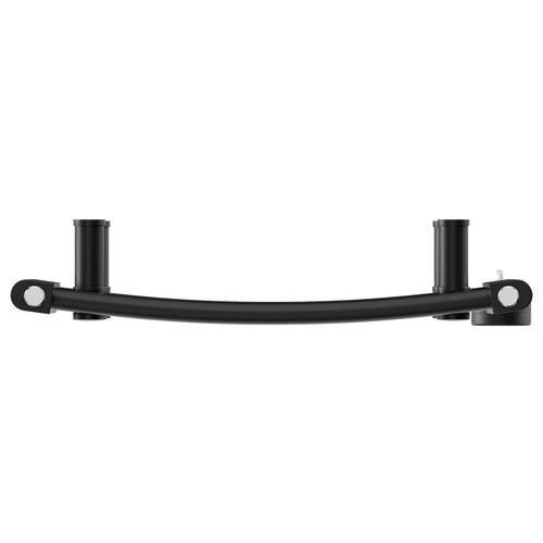 Marco Colore Matt Black 1800mm x 500mm Curved Digital Thermostatic Electric Heated Towel Rail View from Top