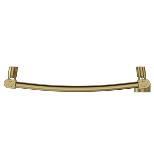Marco Colore Brushed Brass 1200mm x 500mm Curved Digital Thermostatic Electric Heated Towel Rail View from Top