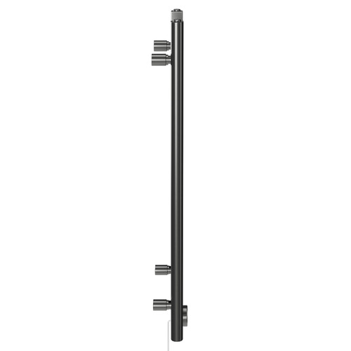 Pizarro Colore Gunmetal Grey 800mm x 300mm Straight Digital Thermostatic Electric Heated Towel Rail View from Side