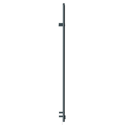 Pizarro Anthracite 1800mm x 300mm Straight Digital Thermostatic Electric Heated Towel Rail View from Side