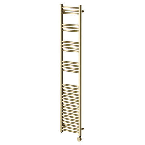 Pizarro Colore Brushed Brass 1800mm x 400mm Straight Digital Thermostatic Electric Heated Towel Rail Right Hand View