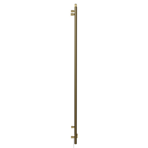 Pizarro Colore Brushed Brass 1800mm x 400mm Straight Digital Thermostatic Electric Heated Towel Rail View from Side