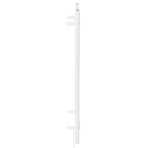 Pizarro White 1000mm x 500mm Straight Digital Thermostatic Electric Heated Towel Rail View from Side