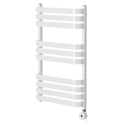 Vasco White 800mm x 500mm Digital Thermostatic Electric Heated Towel Rail Right Hand View