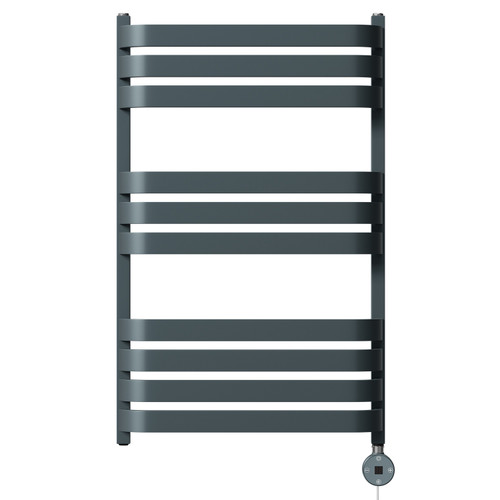 Vasco Anthracite 800mm x 500mm Digital Thermostatic Electric Heated Towel Rail View from Front