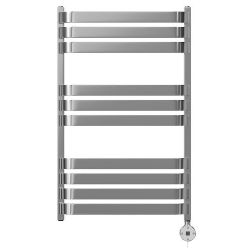 Vasco Chrome 800mm x 500mm Digital Thermostatic Electric Heated Towel Rail View from Front
