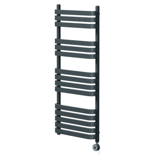 Vasco Anthracite 1200mm x 500mm Digital Thermostatic Electric Heated Towel Rail Right Hand View
