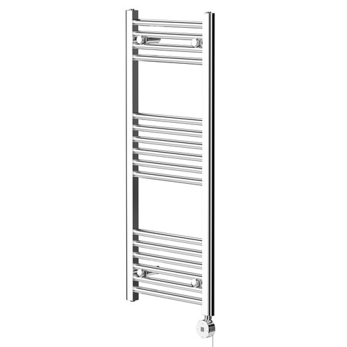 Pizarro Chrome 1000mm x 400mm Straight Digital Thermostatic Electric Heated Towel Rail Right Hand View
