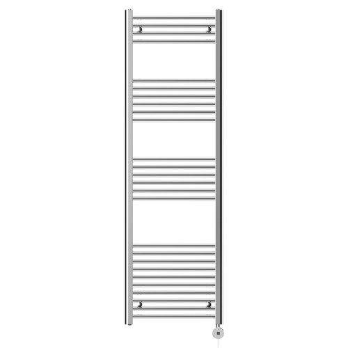 Pizarro Chrome 1600mm x 500mm Straight Digital Thermostatic Electric Heated Towel Rail View from Front