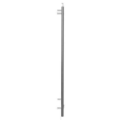 Pizarro Chrome 1600mm x 500mm Straight Digital Thermostatic Electric Heated Towel Rail View from Side