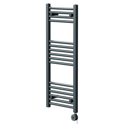 Pizarro Anthracite 1000mm x 400mm Straight Digital Thermostatic Electric Heated Towel Rail Right Hand View Pizarro Anthracite 1000mm x 400mm Straight Digital Thermostatic Electric Heated Towel Rail Right Hand View