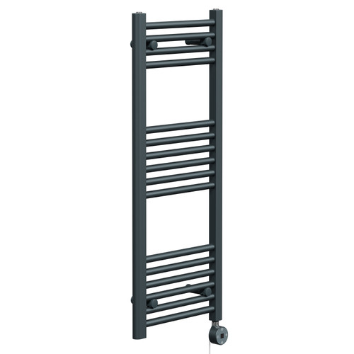 Pizarro Anthracite 1000mm x 400mm Straight Digital Thermostatic Electric Heated Towel Rail Left Hand View Pizarro Anthracite 1000mm x 400mm Straight Digital Thermostatic Electric Heated Towel Rail Left Hand View