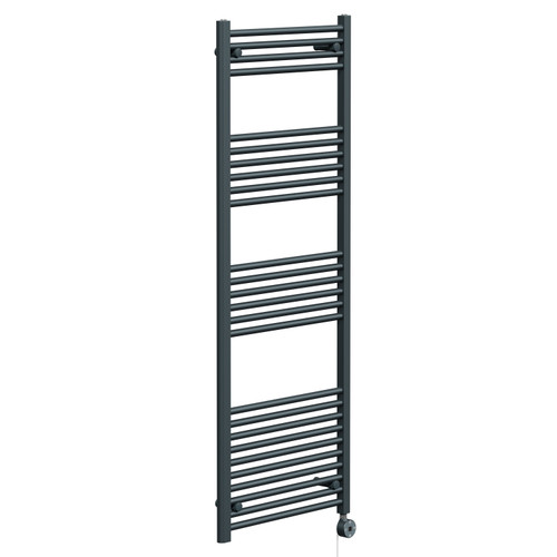 Pizarro Anthracite 1600mm x 600mm Straight Digital Thermostatic Electric Heated Towel Rail Left Hand View Pizarro Anthracite 1600mm x 600mm Straight Digital Thermostatic Electric Heated Towel Rail Left Hand View