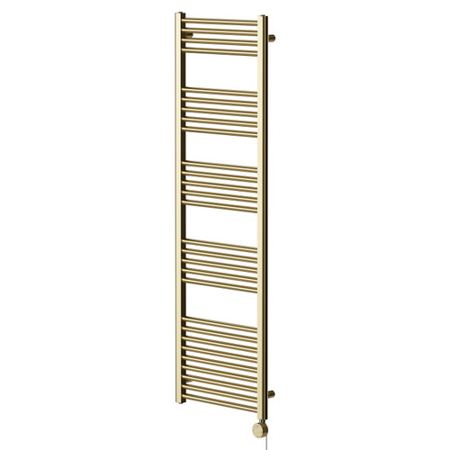 Pizarro Colore Brushed Brass 1600mm x 500mm Straight Digital Thermostatic Electric Heated Towel Rail Right Hand View