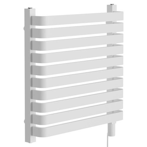Empire White 600mm x 600mm Vertical Electric Single Panel Radiator Left Hand View