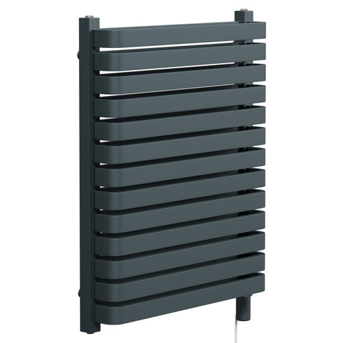 Empire Anthracite 756mm x 600mm Vertical Electric Double Panel Radiator Left Hand View