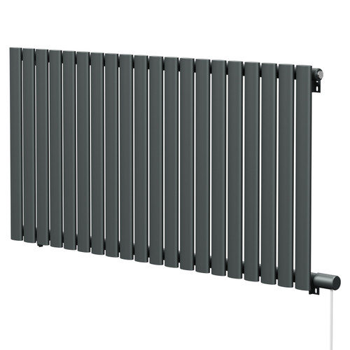 Boone Anthracite 600mm x 1200mm Horizontal Electric Single Panel Radiator Right Hand View