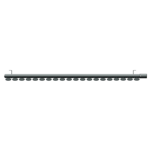 Boone Anthracite 600mm x 1200mm Horizontal Electric Single Panel Radiator Top View