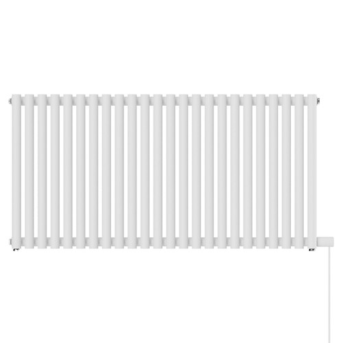 Sinclair White 600mm x 1195mm Horizontal Single Panel Electric Radiator View from Front