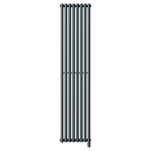 Sinclair Anthracite 1800mm x 395mm Vertical Single Panel Electric Radiator View from Front