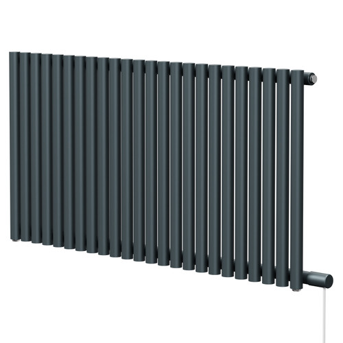 Sinclair Anthracite 600mm x 1195mm Horizontal Single Panel Electric Radiator Right Hand View