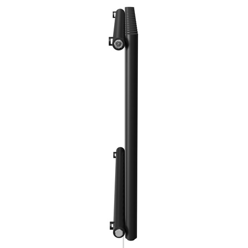 Sinclair Colore Matt Black 600mm x 795mm Horizontal Single Panel Electric Radiator View from Side