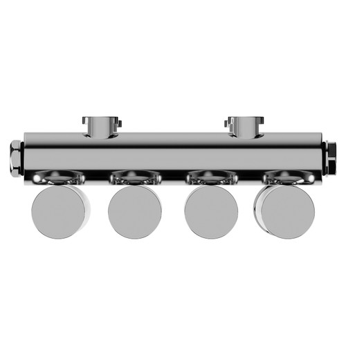 Sinclair Chrome 1800mm x 195mm Vertical Single Panel Electric Radiator Top View