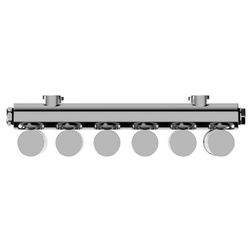 Sinclair Chrome 1800mm x 295mm Vertical Single Panel Electric Radiator Top View