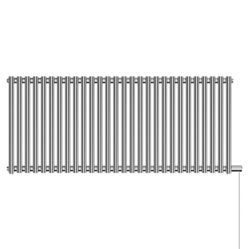 Sinclair Chrome 600mm x 1395mm Horizontal Single Panel Electric Radiator View from Front