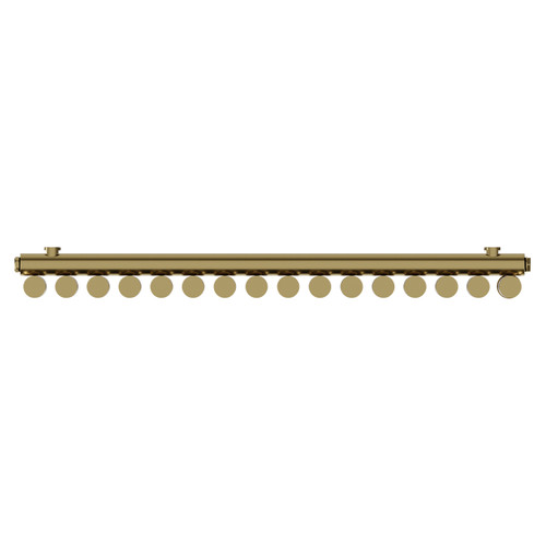 Sinclair Colore Brushed Brass 600mm x 795mm Horizontal Single Panel Electric Radiator Top View