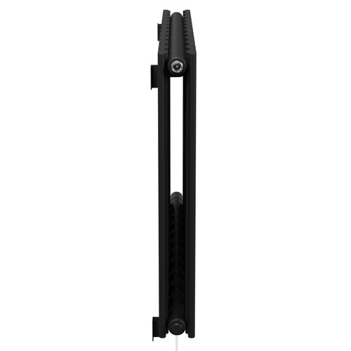 Hudson Colore Matt Black 600mm x 908mm Horizontal Electric Double Panel Radiator Side View