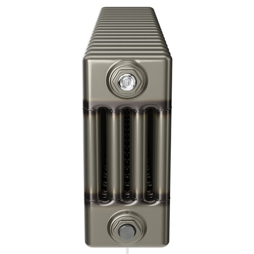 Colosseum Raw Metal 300mm x 812mm Horizontal Electric Quadruple Column Radiator Side View