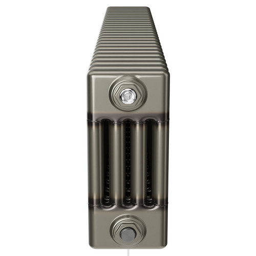 Colosseum Raw Metal 300mm x 1164mm Horizontal Electric Quadruple Column Radiator Side View