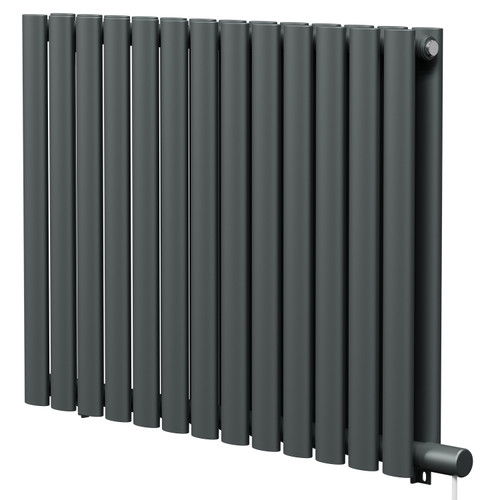 Boone Anthracite 600mm x 780mm Horizontal Electric Double Panel Radiator Right Hand View