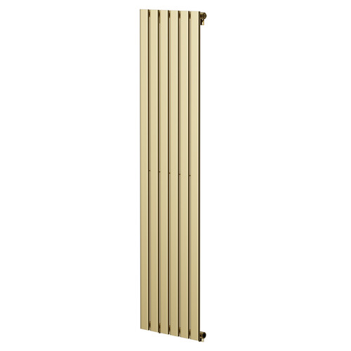 Hudson Colore Brushed Brass 1800mm x 452mm Vertical Single Panel Radiator Right Hand View