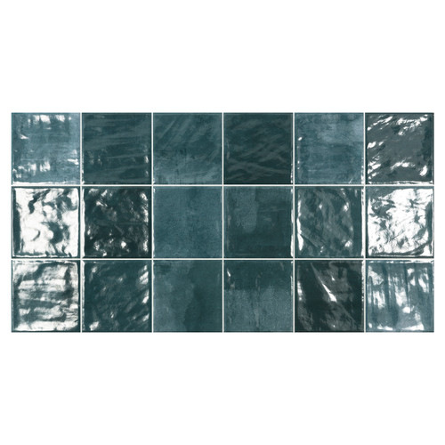 Cool Blue 31.6cm x 60cm Ceramic Wall Tile Swatch