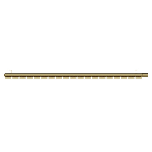 Hudson Colore Brushed Brass 600mm x 1440mm Horizontal Electric Single Panel Radiator View from Top