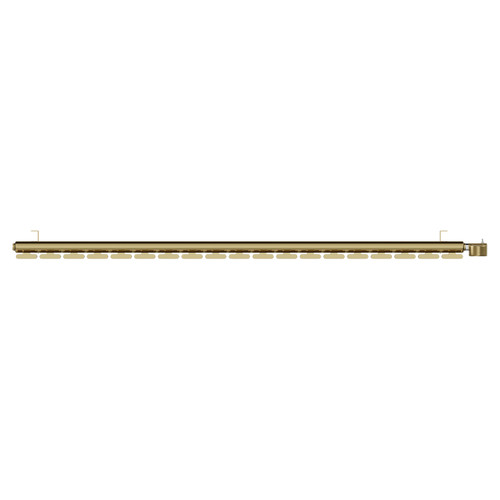 Hudson Colore Brushed Brass 600mm x 1440mm Horizontal Digital Thermostatic Electric Single Panel Radiator View from Top