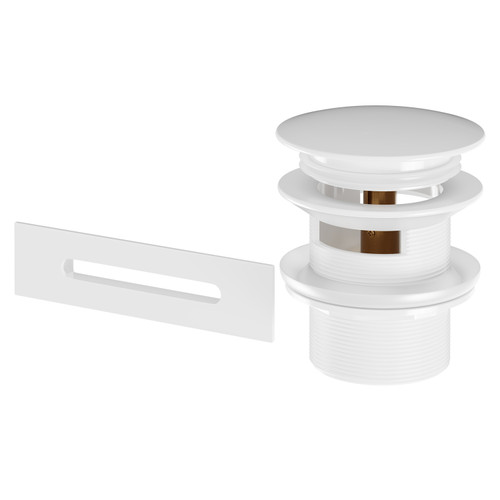 White Retro Fit Overflow and Waste for Salerno and Como Freestanding Baths Right Hand View