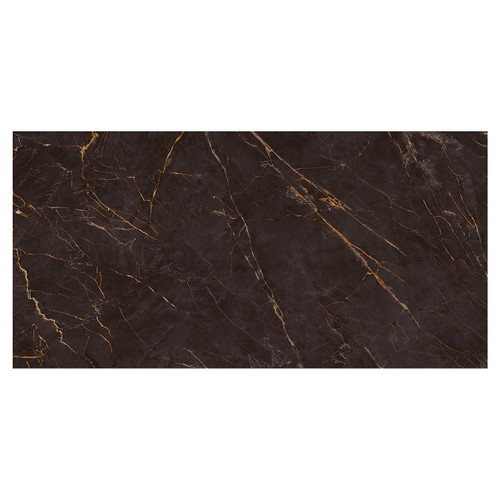 Carrastone Matt Black 59.8cm x 119.8cm Porcelain Wall and Floor Tile Swatch
